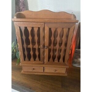 Vintage Wooden Spice Rack farmhouse MCM Decor 11 x 14